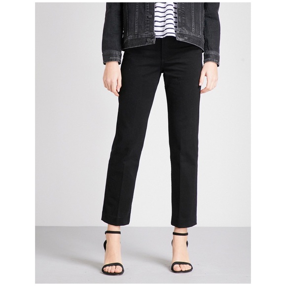 rag & bone HighRise Straight Leg Jeans Black Twill - Picture 2 of 7